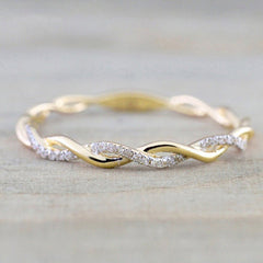 Stylish Personalized Twisted-rope Ring